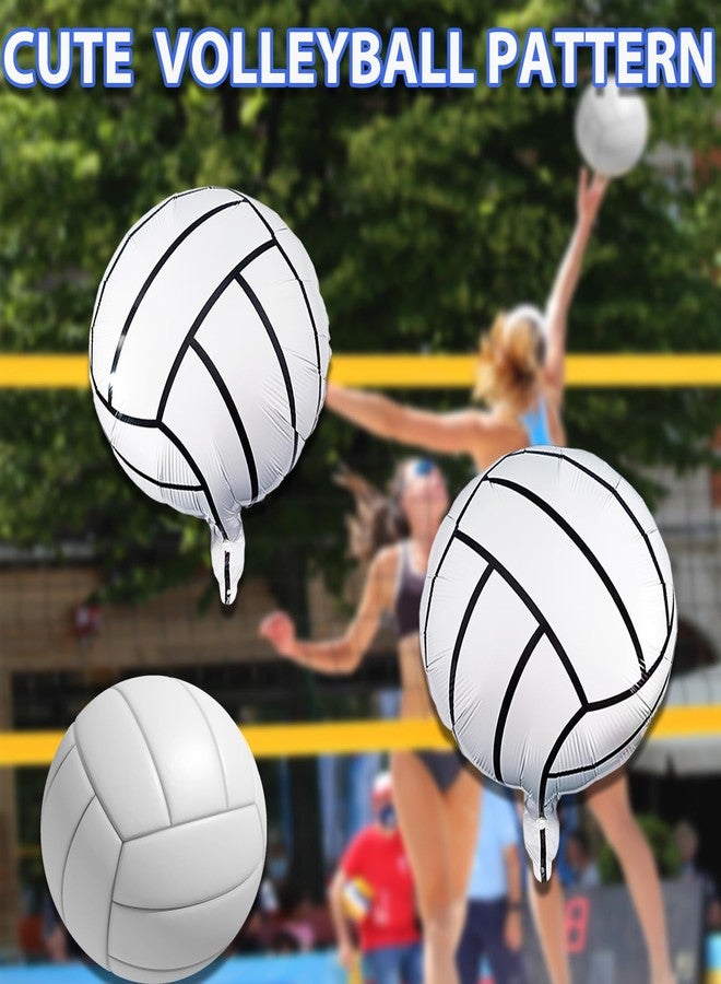 EaciTown 10 Pcs Volleyball Balloons 20 Inch Volleyball Pattern Foil Ballon for Volleyball Themed Birthday Party Suppiles Volleyball Game Day Decorations - Image 4